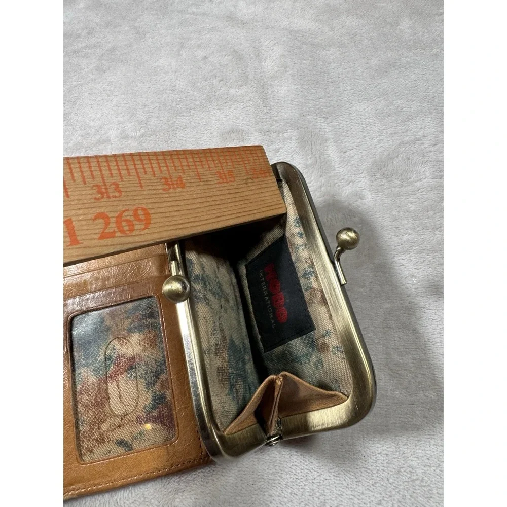 Vintage Hobo International Wallet Brown Leather Rare